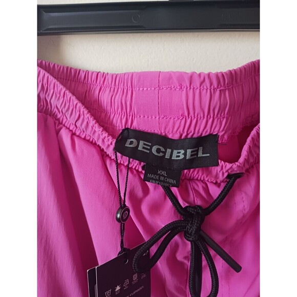 Decibel Buckle Strap Cargo Pants Streetwear Pockets Pink 2XL - Picture 3 of 10
